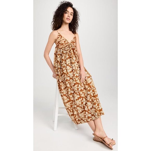 NWT APIECE APART Glicina Maxi Dress L Sleeveless Block Printed Organic Cotton - Picture 2 of 6